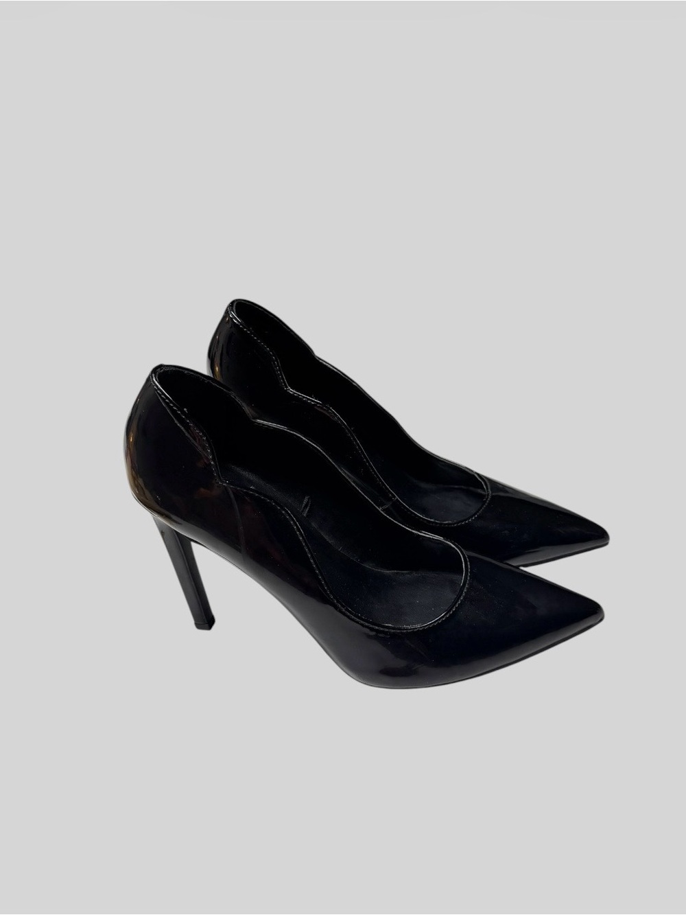 Nine West Black Patent Pointed Stiletto Pumps - Picture 4 of 8